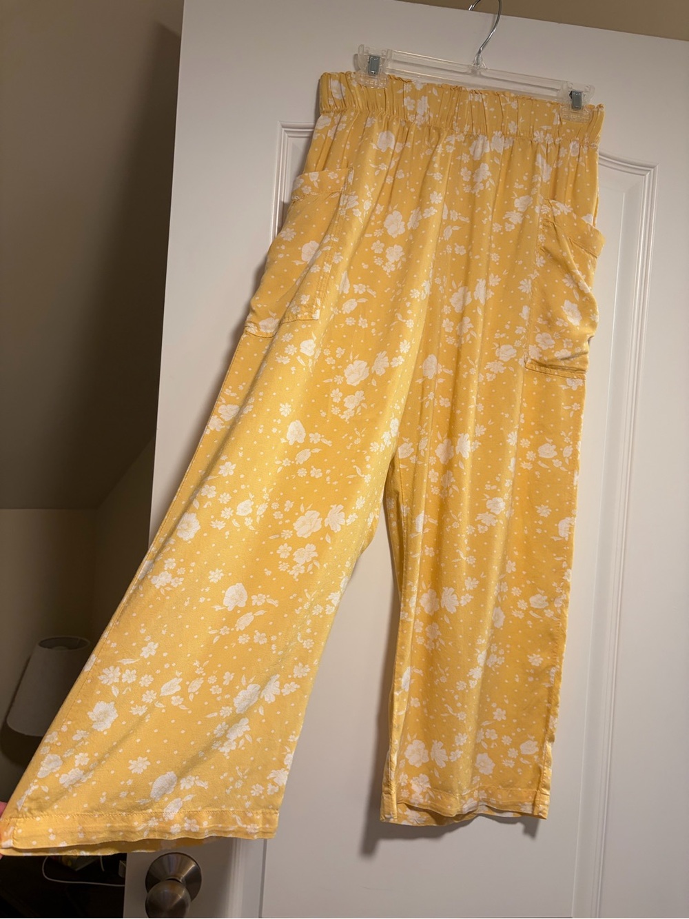 SO Wide Leg Yellow Floral Pants